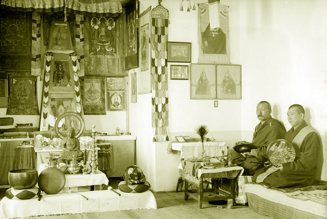 interior of the belgrade buddhist temple